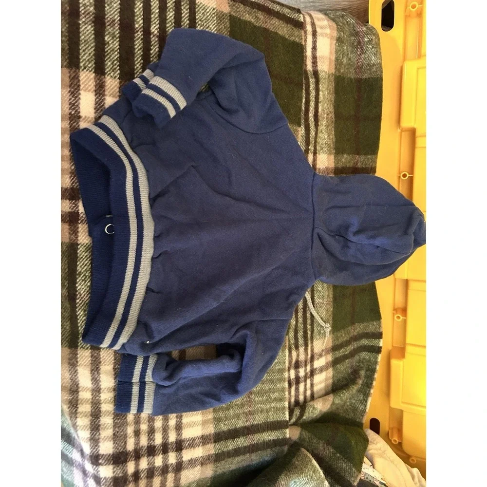 Vintage 1980'sNFL Dallas Cowboys Varsity Jacket Hooded Snap Blue 6 Months Baby